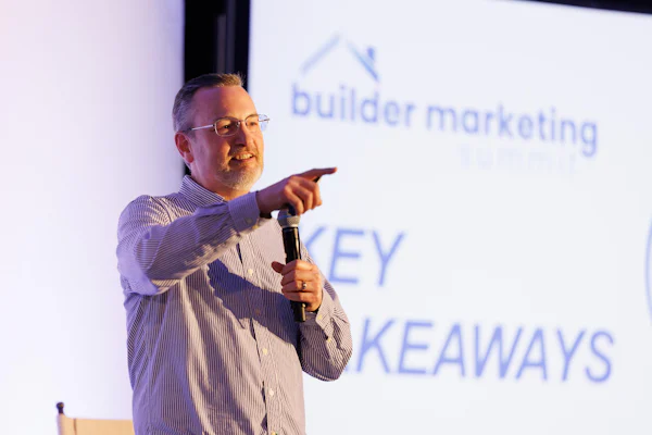 Greg Bray speaking at the Builder Marketing Summit